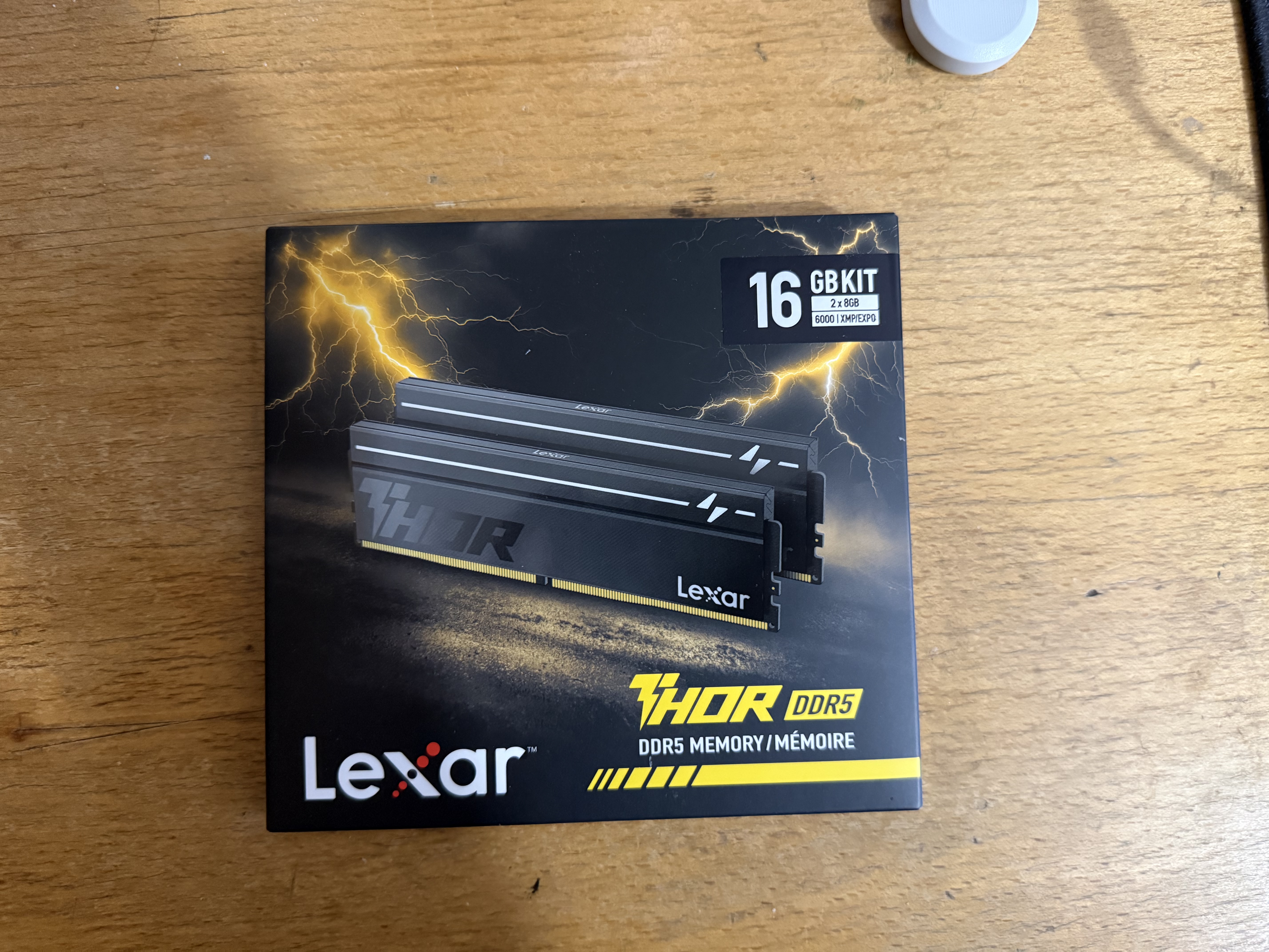 雷克沙（Lexar）DDR5 6000 16GB(8GB×2)套条 电竞马甲条台式内存条 CL38 Thor雷神二代马甲 黑色 实拍图