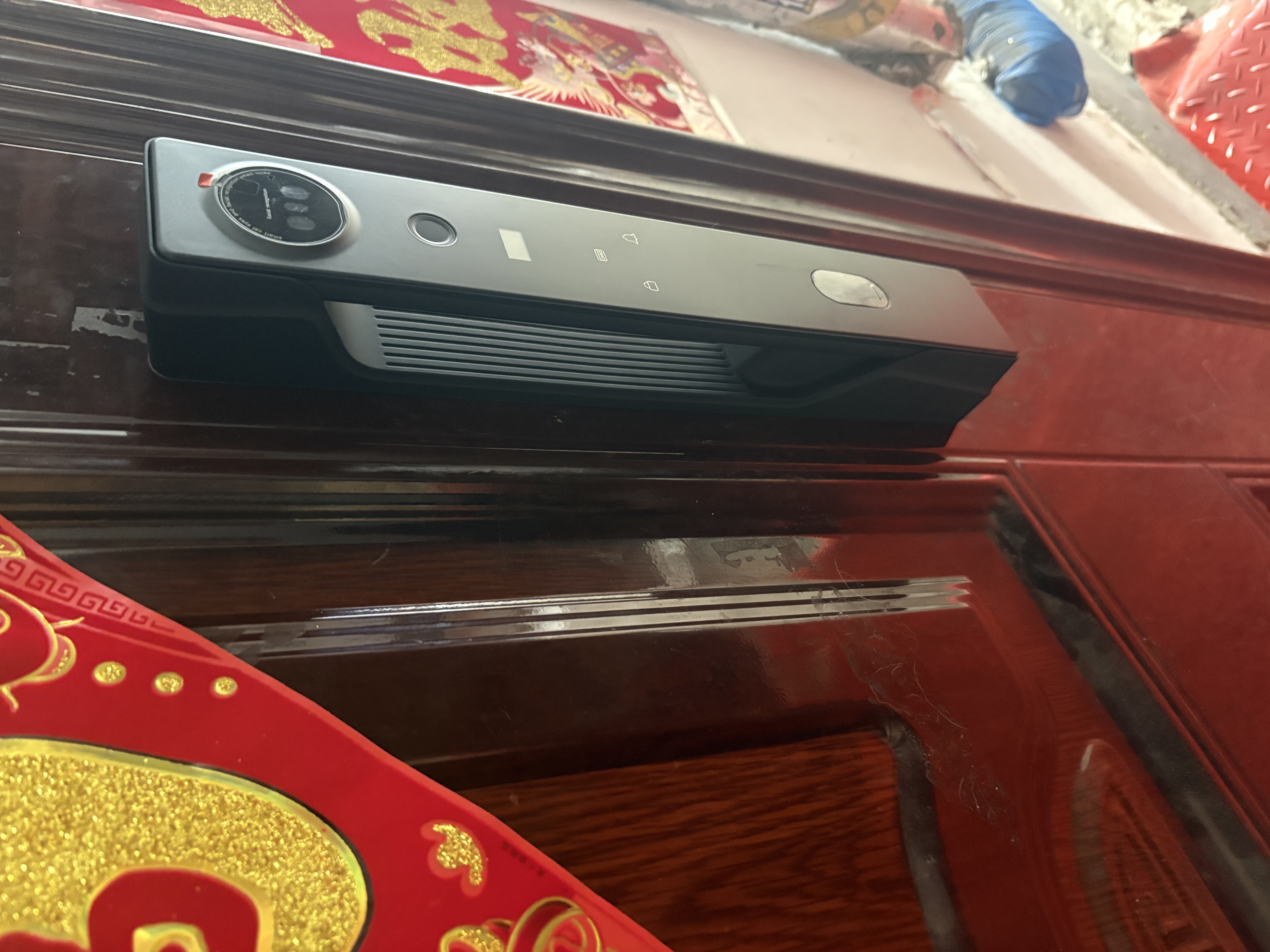 英典R80 Pro双摄猫眼智能门锁掌静脉指纹锁3D人脸智能锁电子锁密码锁 双摄高清猫眼+掌静脉+主动对讲 实拍图
