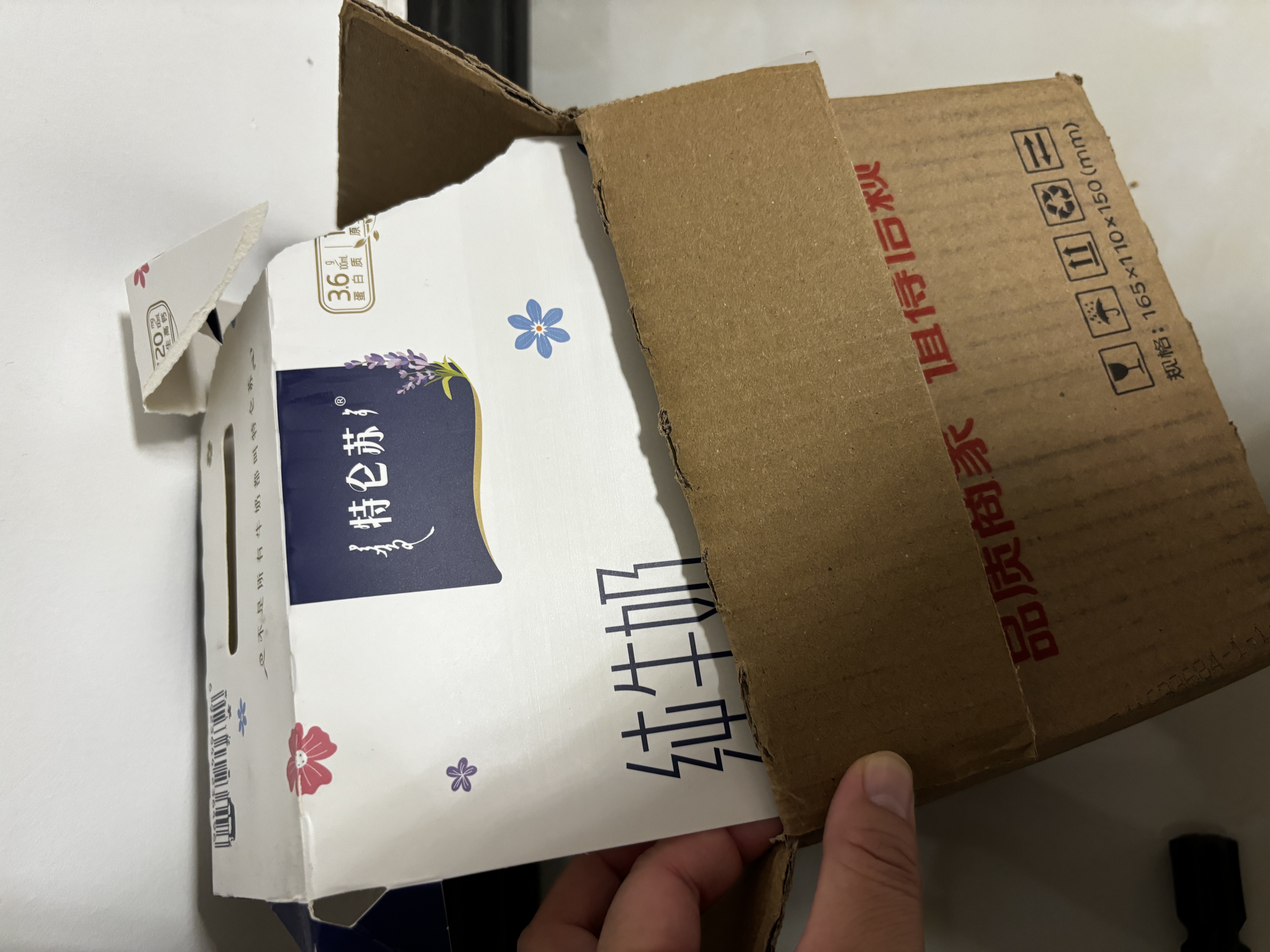 蒙牛特仑苏纯牛奶250ml*6盒 3.6g乳蛋白 尝鲜试用装 送礼盒装 实拍图