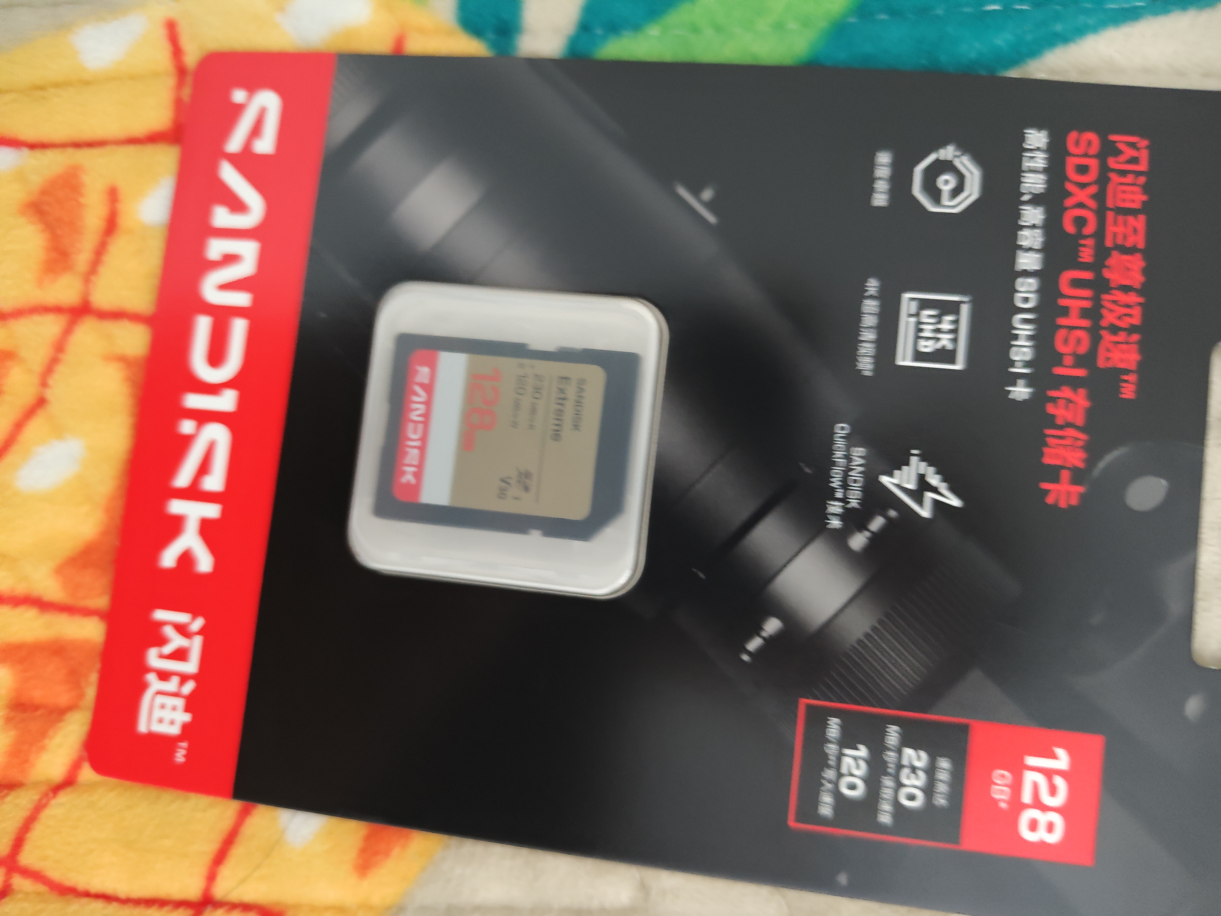 Sandisk闪迪128GB SD内存卡 4K V30 U3 C10 相机存储卡 读速230MB/s 写速120MB/s 高速连拍 微单/单反相机 实拍图