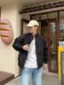 主意范（ZHUYIFAN）夹克男飞行员秋冬加绒加厚cleanfit整套立领外套短款工装冲锋衣潮 黑色夹克 L 110-130斤 实拍图