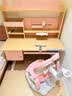 龙承匠人儿童学习桌椅套装J120实木可升降写字书桌中小学生6-18岁课桌椅子 【升级稀土抑轴灯】1.2米实木桌+吊柜+追背椅粉 赠学习大礼包 实拍图