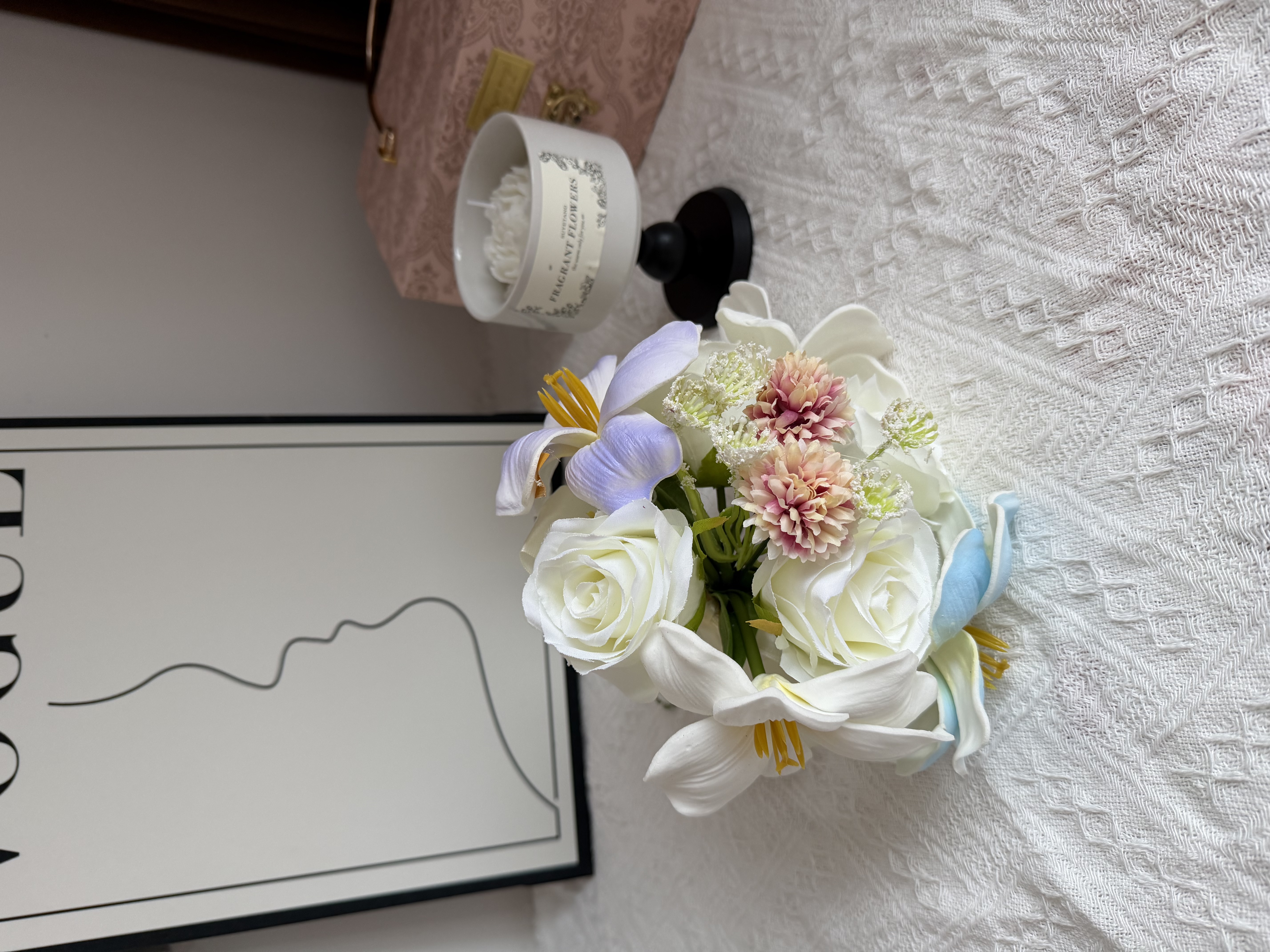 京东鲜花订婚领证结婚礼求婚登记手捧花绢花假花仿真花束拍照摄影永生花 实拍图