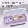 得力（deli）pp材质透明盖磨砂学生笔盒 大容量铅笔盒 简约多功能文具收纳盒 蓝BC448礼物 实拍图
