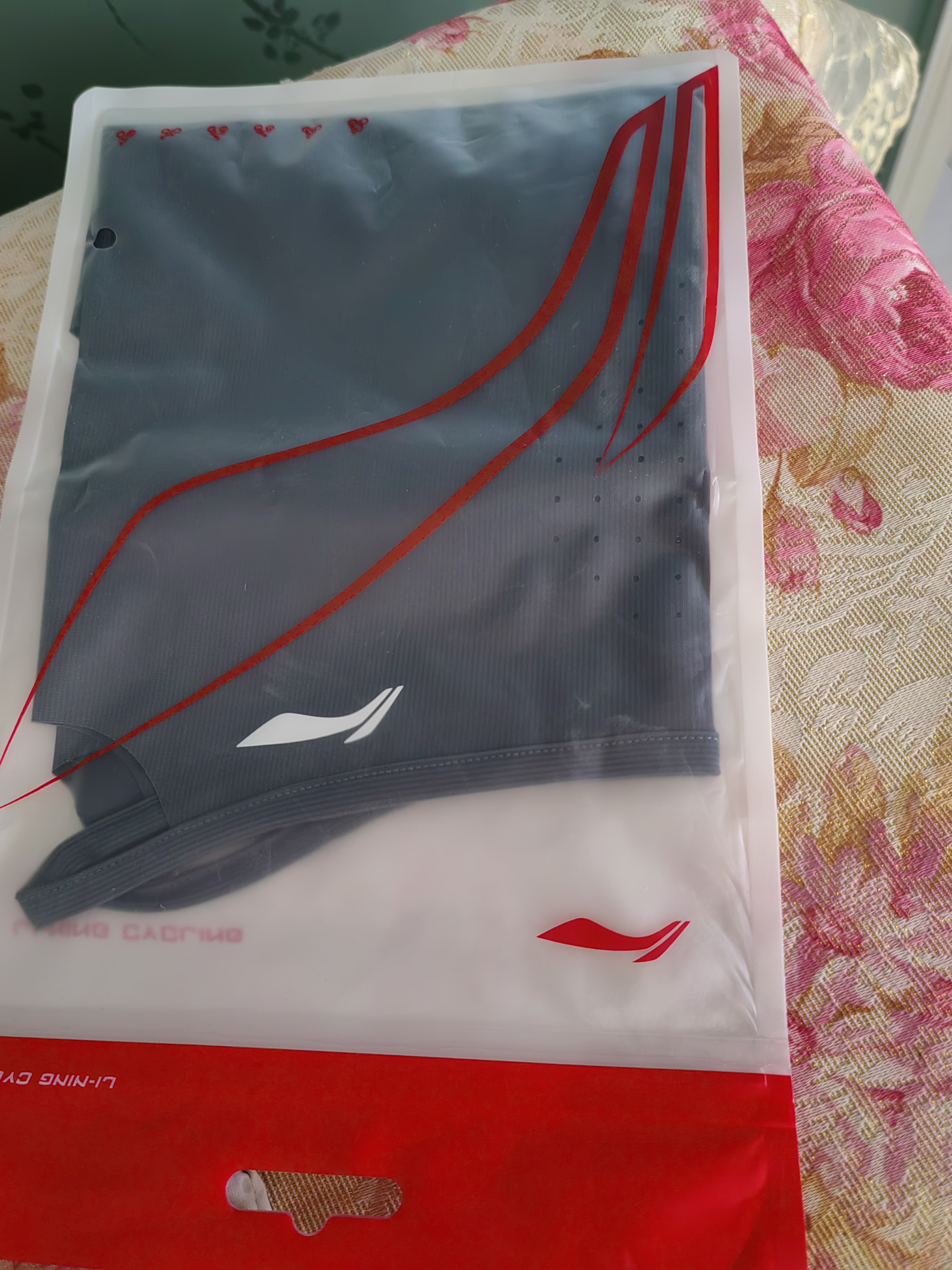 李宁（LI-NING）防晒面罩挂耳骑行冰丝防蚊口罩围脖套魔术头巾男女防风尘登山装备 实拍图