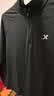 特步（XTEP） 男女半拉链长袖t恤舒适休闲训练跑步服内搭速干衣保暖运动上衣 正黑色0113-散热保暖（男） L 实拍图