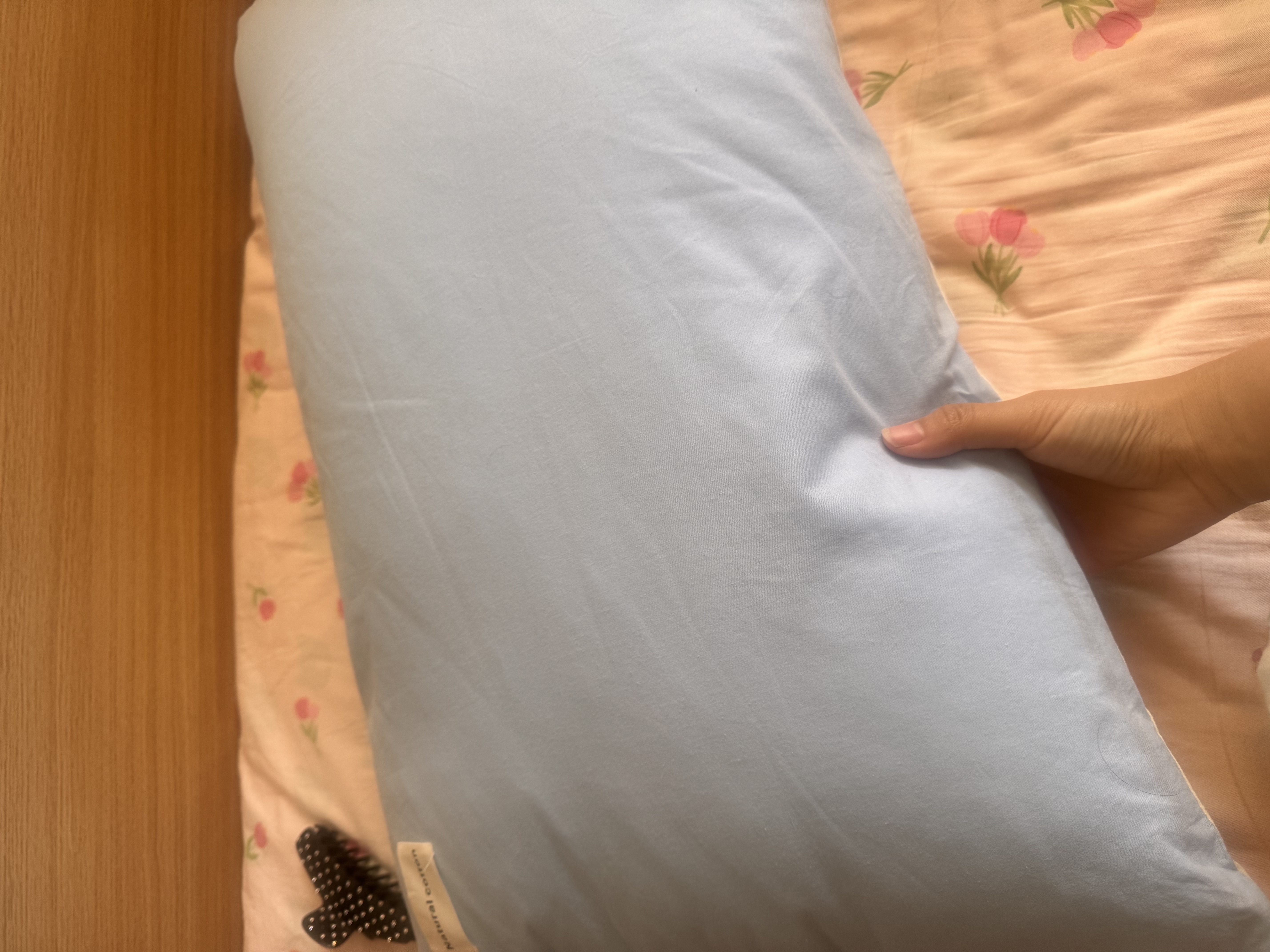 水星家纺枕头枕芯酒店枕头成人护颈椎枕单只纯棉可机洗纤维中枕48x74cm 实拍图