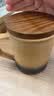 叁旬（sanxun） 知行陶瓷泡茶马克杯带盖过滤水杯女男办公室茶水分离杯子定制 知行马克杯【黄砂釉】 实拍图
