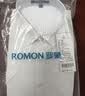 罗蒙（ROMON）纯色商务职业正装男士白衬衫工装男装短袖衬衣男CS72白色L 实拍图