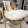 babycare宝宝餐椅6个月以上吃饭可折叠儿童座椅可移动婴儿成长椅 慕斯咖 实拍图