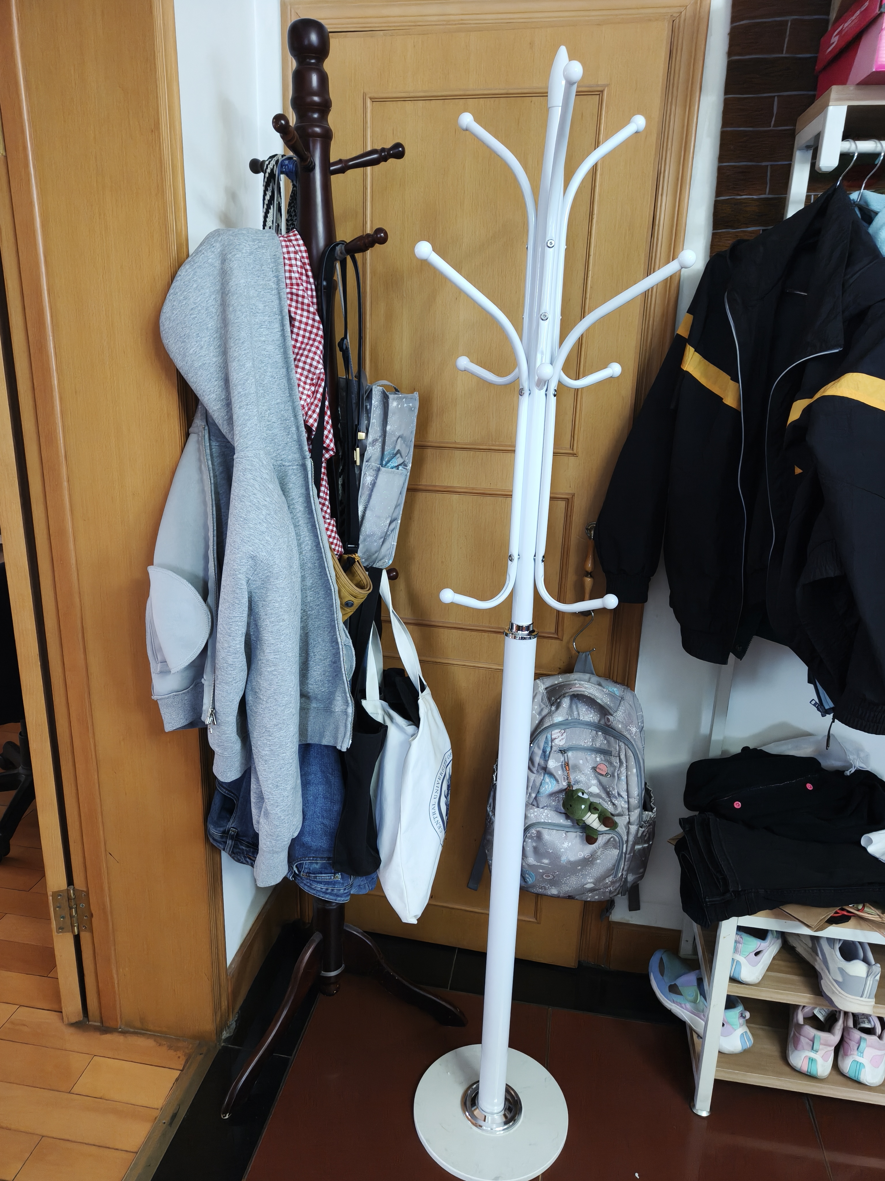 华音轩衣帽架挂衣架落地卧室衣架子客厅挂包架家用衣服架立式铁艺大衣架 实拍图