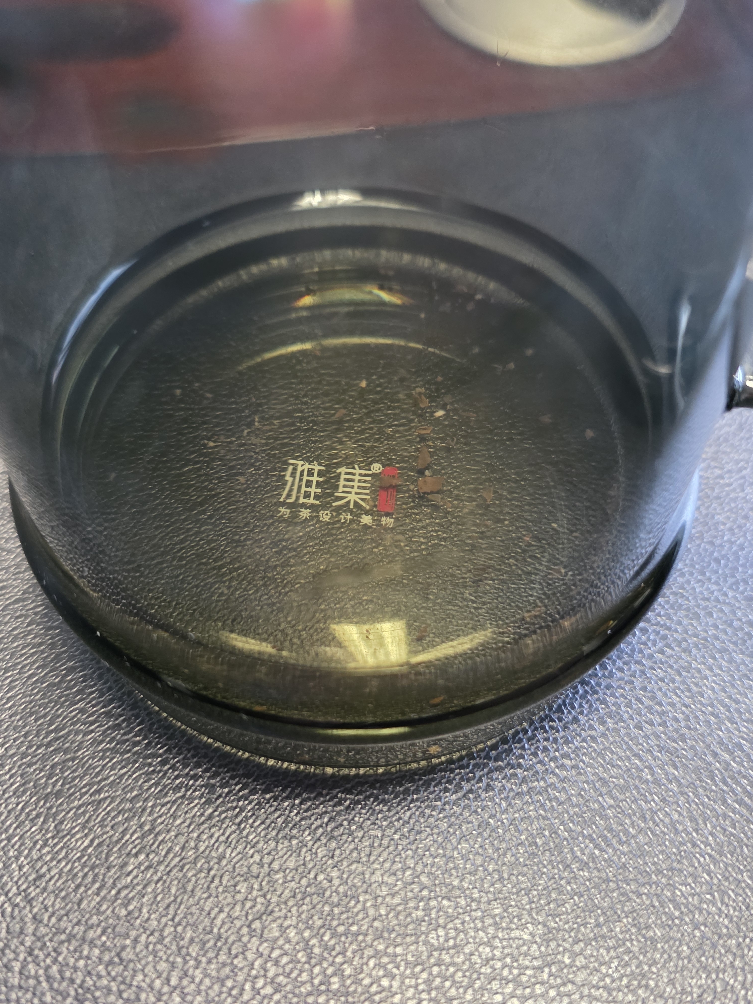 雅集墨竹杯高颜值加厚泡茶杯茶水分离烟灰玻璃杯子500ml 实拍图