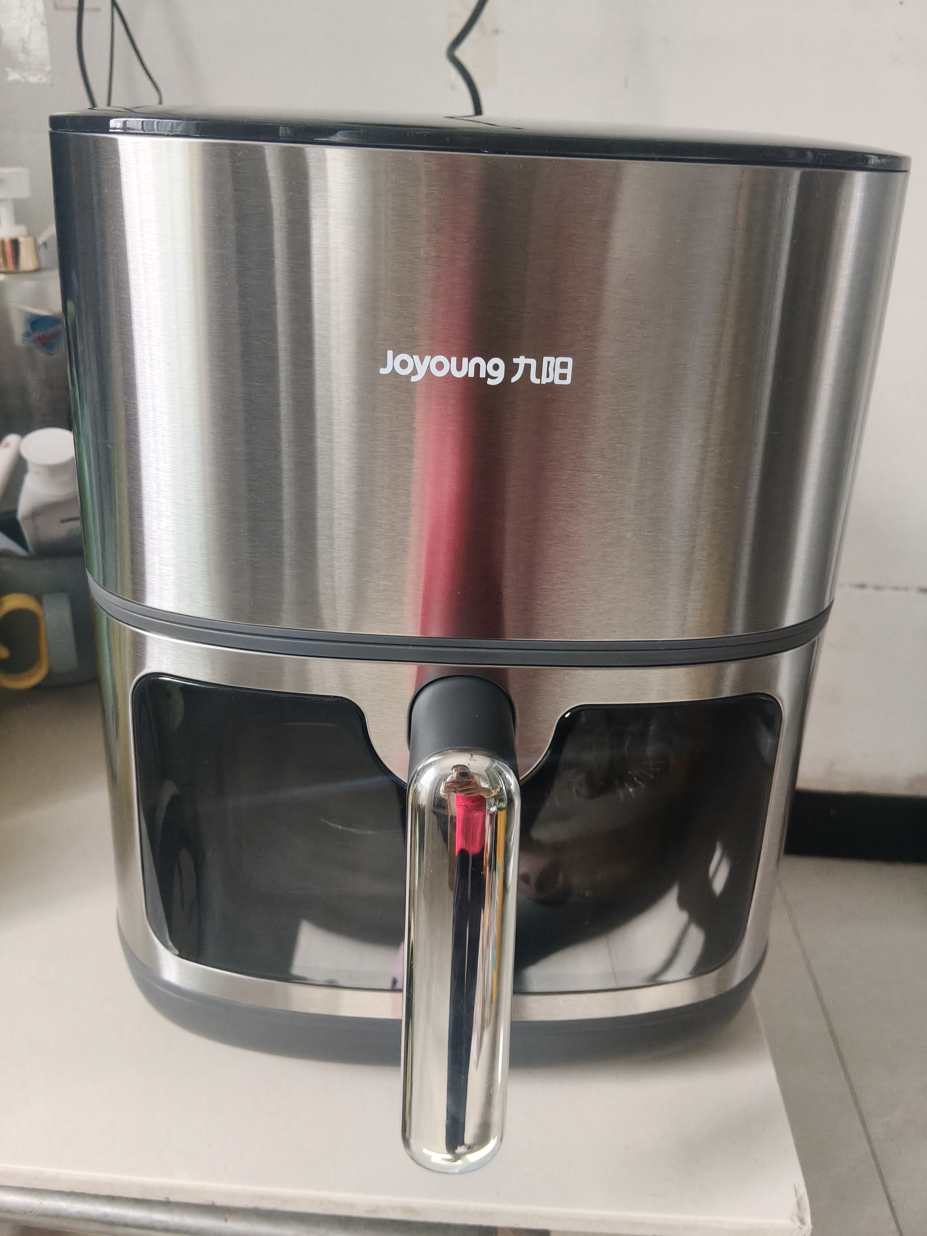九阳（Joyoung）空气炸锅0涂层304不锈钢双热源免翻面6L大容量家用多功能全自动蒸烤一体电炸锅2026新款V317Y 实拍图