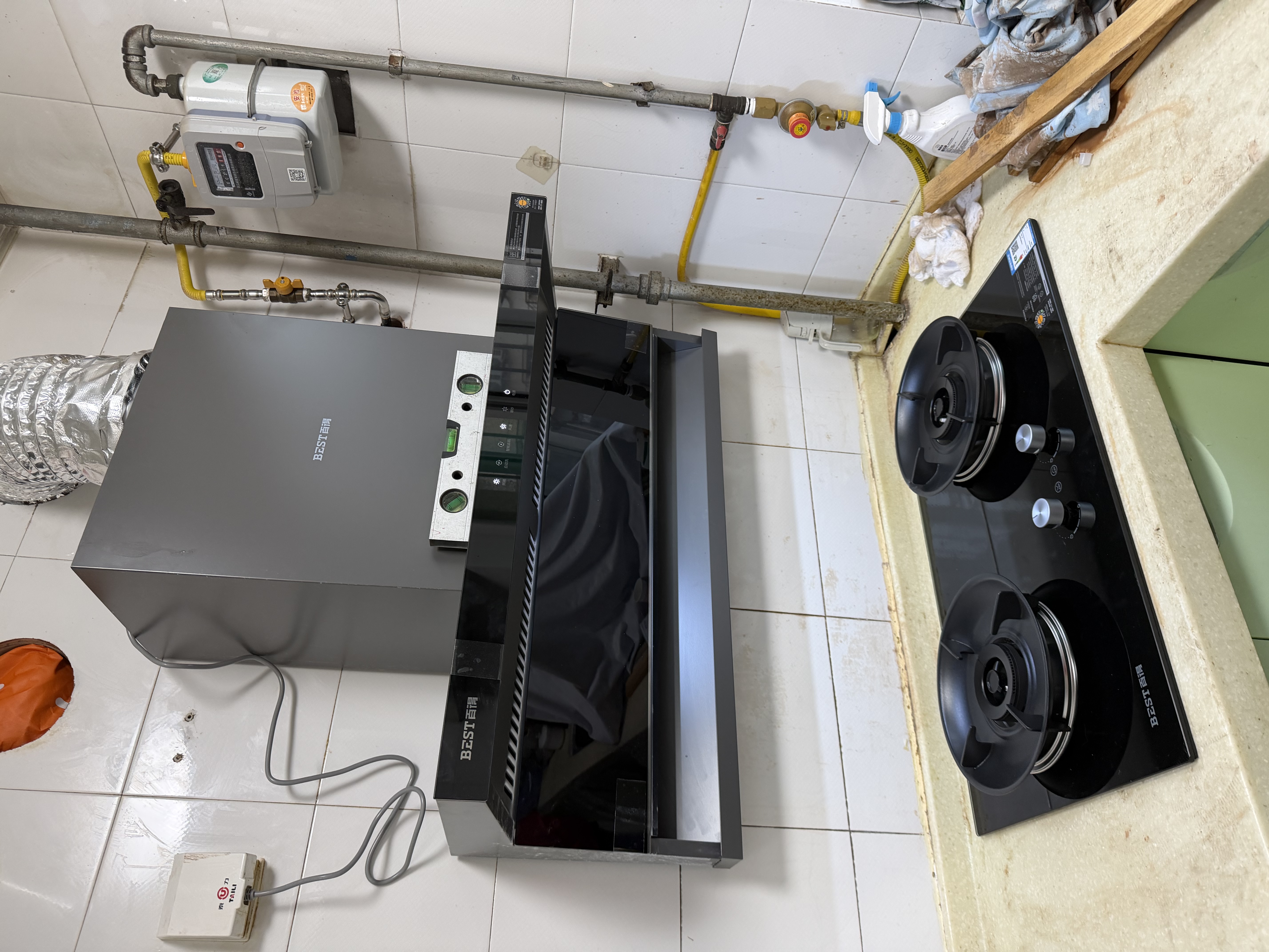 百得【升级纳米抗污科技】华帝出品燃气灶天然气家用嵌入式双灶70%热效率智能定时烟灶联动QE701 实拍图