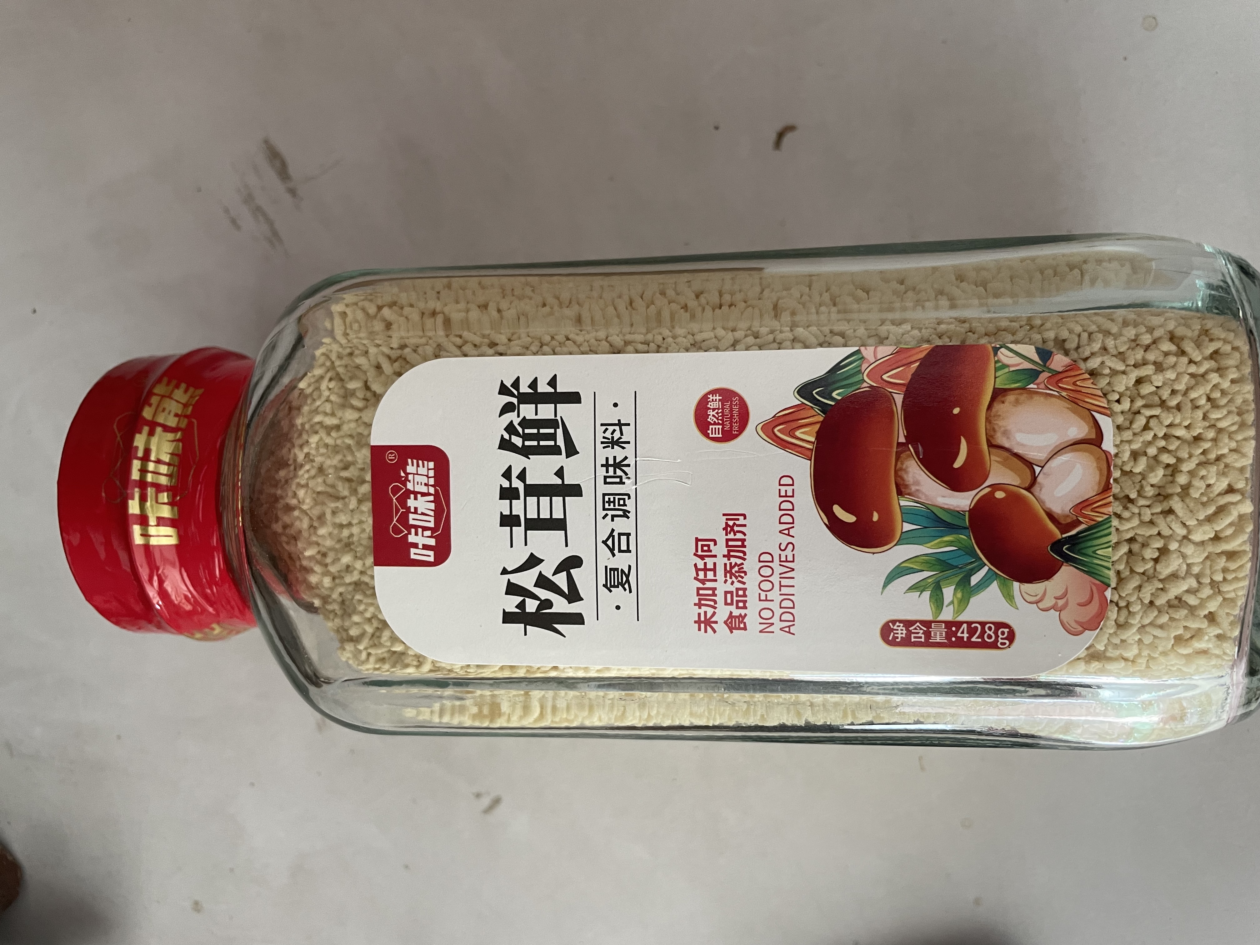 咔味熊松茸鲜428g玻璃瓶【0添加松茸提鲜】替代鸡精味精菌菇煲汤调味料 实拍图
