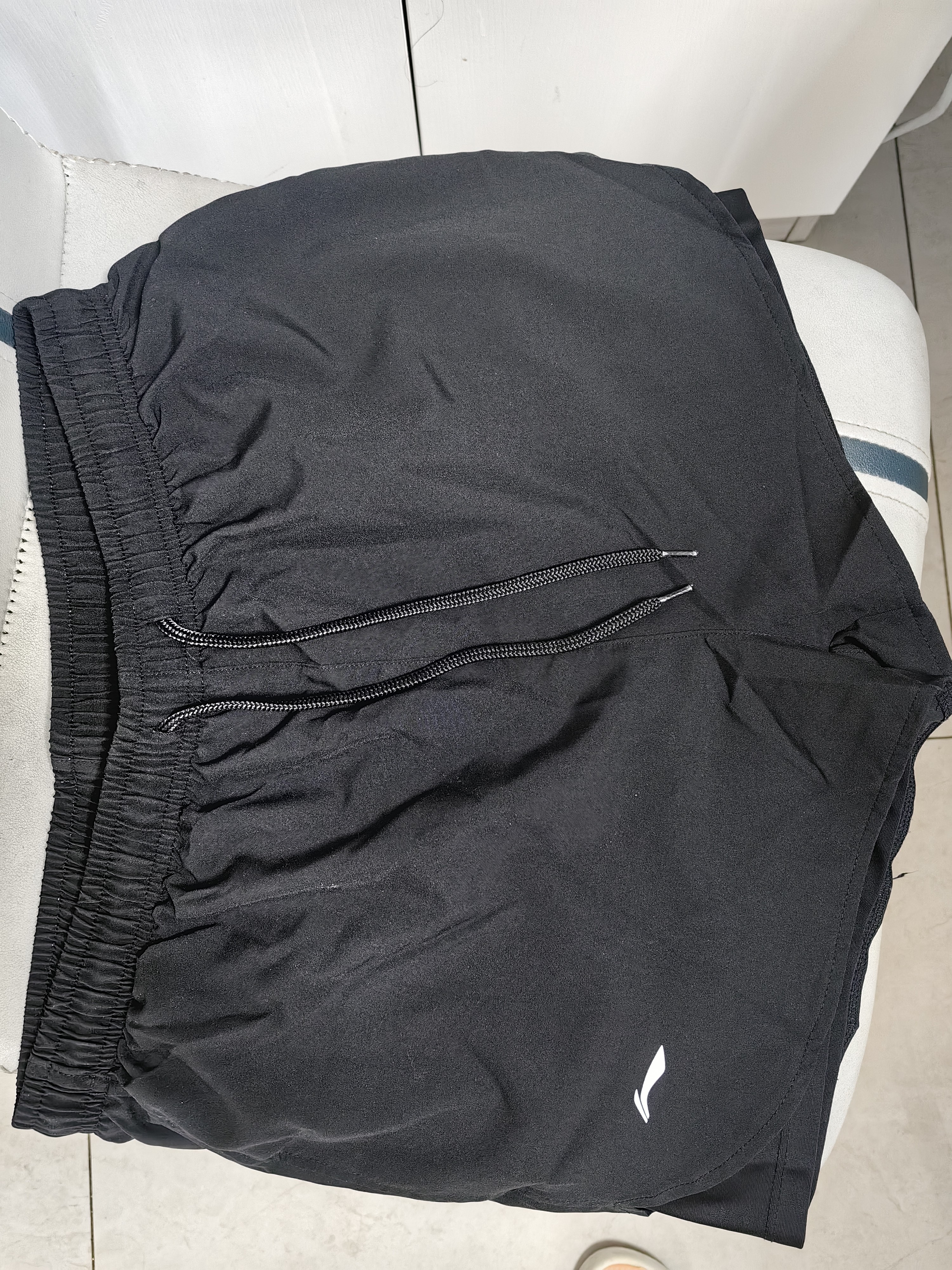 李宁（LI-NING）泳裤男士防尴尬游泳裤平角双层防走光水陆两用沙滩裤337 XXL 实拍图