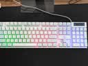 银雕(YINDIAO) K500键盘彩包升级版 机械手感 游戏背光电竞办公USB外接 全尺寸 蓝白双拼白光有线键盘 实拍图