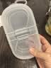 NAKAYA日本进口外带便携收纳盒水果保鲜盒水果盒学生饭盒儿童分格便当盒 600ml（透明双格翻盖）1个装 实拍图