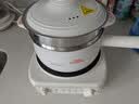美的（Midea）电煮锅 小电锅 电蒸锅 电火锅 电热锅 分体式可拆洗 2.6L学生宿舍多功能锅 泡面锅 XZC2061 配蒸笼 实拍图