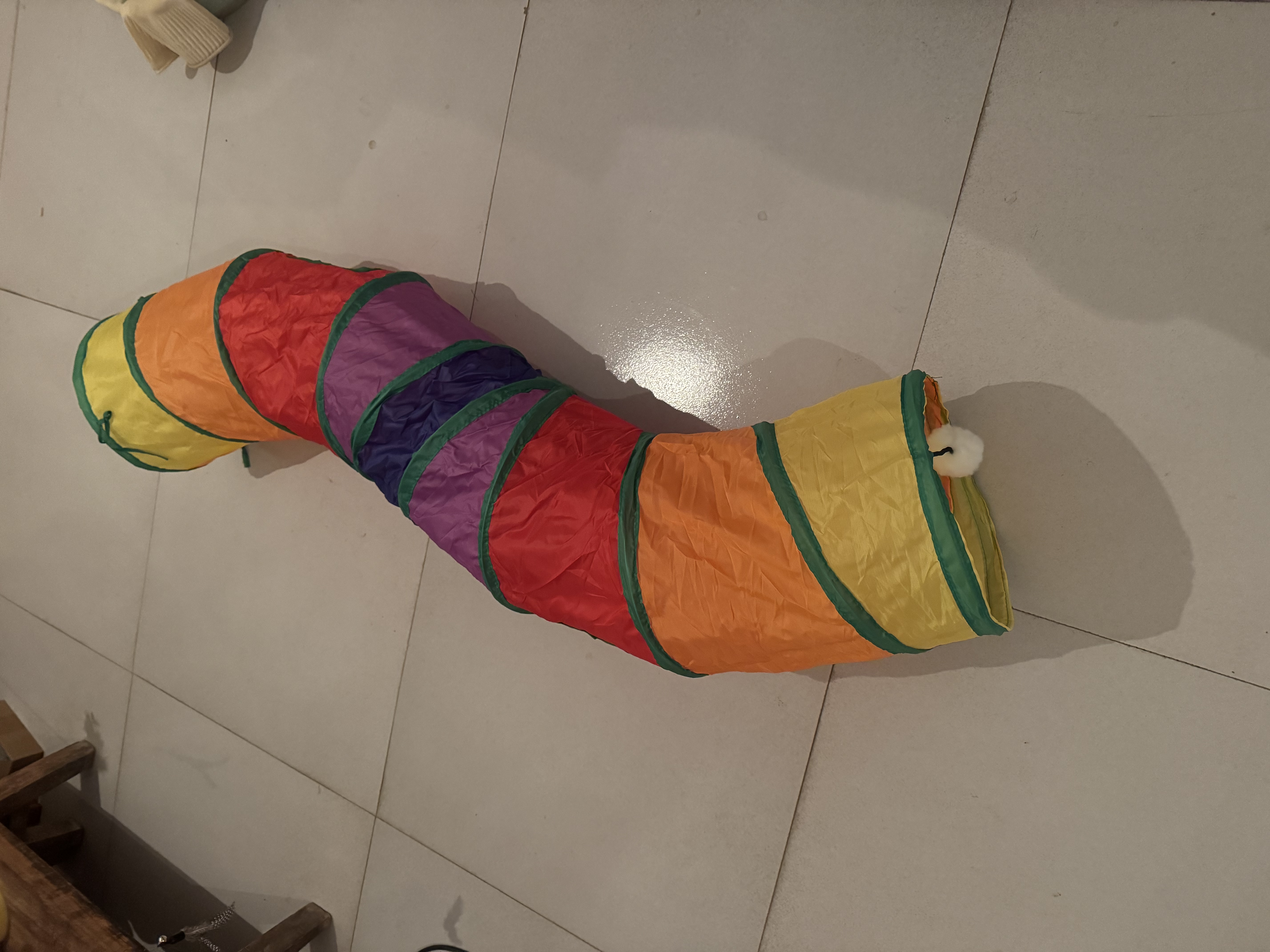 光多拉彩虹猫隧道加长125cm带逗猫球自嗨解闷钻洞迷宫小猫咪玩具可折叠 实拍图