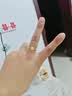 金六福吉祥S925银绛橘方糖戒指女款纯银可调节指环时尚中秋节礼物送女友惊喜 实拍图