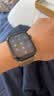 ROMISS适用苹果手表表带荔枝纹真皮iWatch表带 applewatch s12/11/10/s9/ultra新款腕带高级感皮质男女款 大象灰-男女通用款 (S) 40/41/42mm表盘-银色针 实拍图