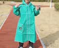 牧萌儿童雨衣男女童带书包位全身防水中大童学生上学雨披 松翠象 2XL 实拍图