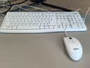 罗技（Logitech）MK120 键鼠套装 有线键鼠套装 办公键鼠套装 电脑键盘 USB即插即用 全尺寸 白色 实拍图