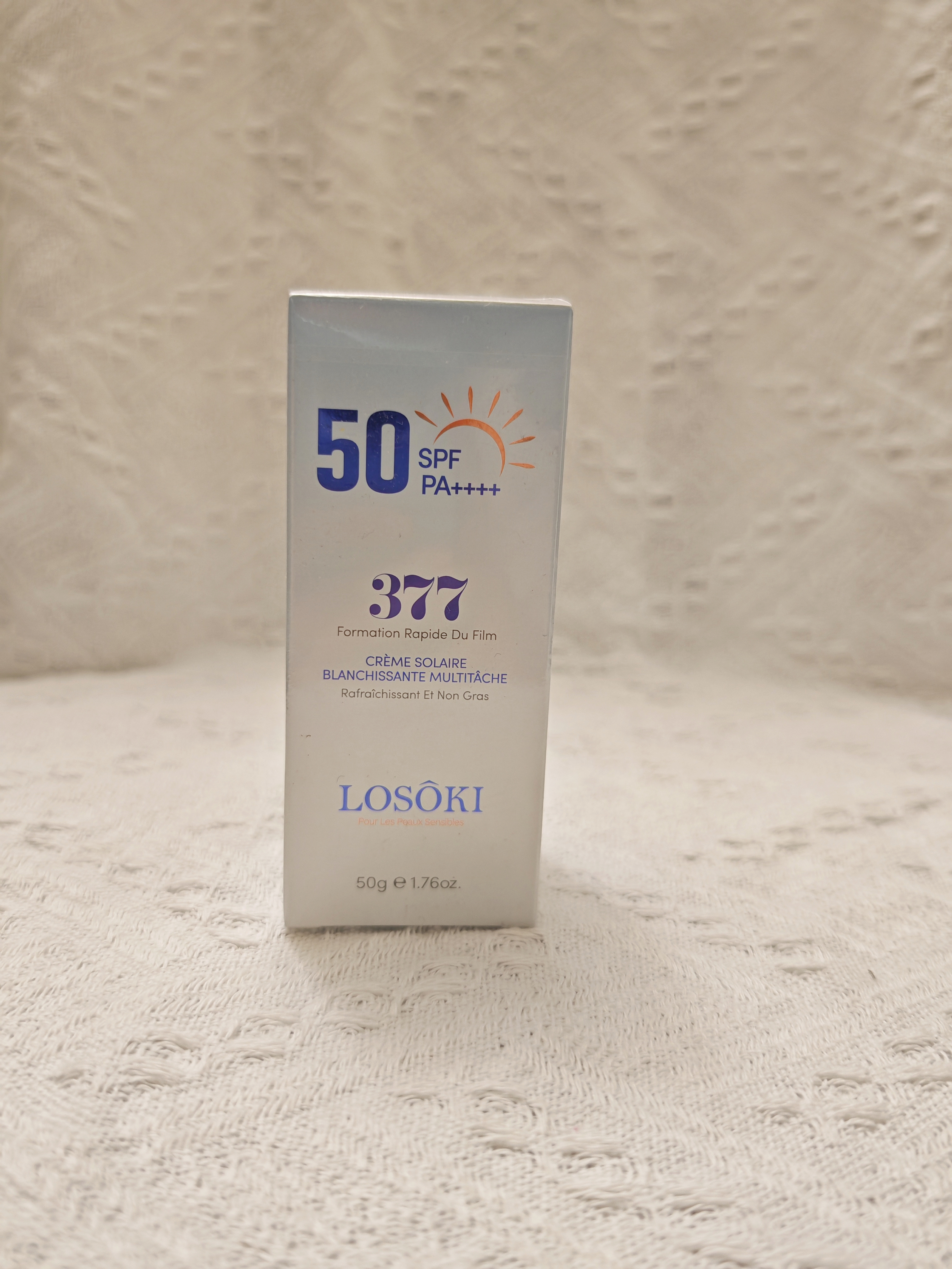 Losoki防晒霜高倍防晒隔离遮瑕三合一美白提亮防水汗防紫外线50+女男士 实拍图