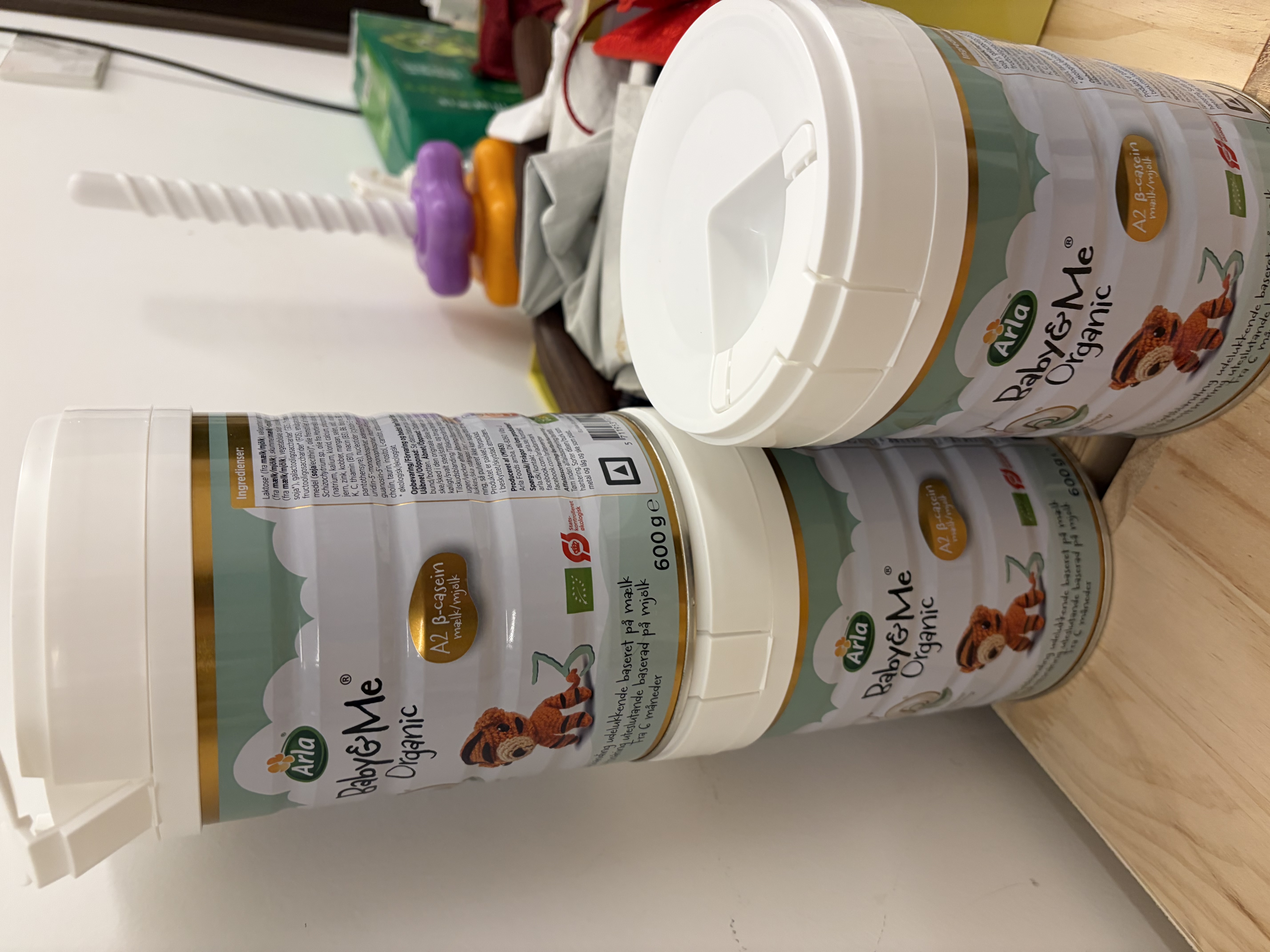 宝贝与我（Arla）有机A2蛋白 幼儿配方奶粉 3段 600g*6罐/箱【1-3岁】阿拉 阿尔乐 实拍图
