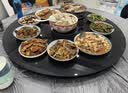 美的（Midea）暖菜板带火锅加热菜板 饭菜保温板2000w电陶炉家用多功能餐桌转盘自动旋转热牛奶双11特惠HBT100YH 实拍图