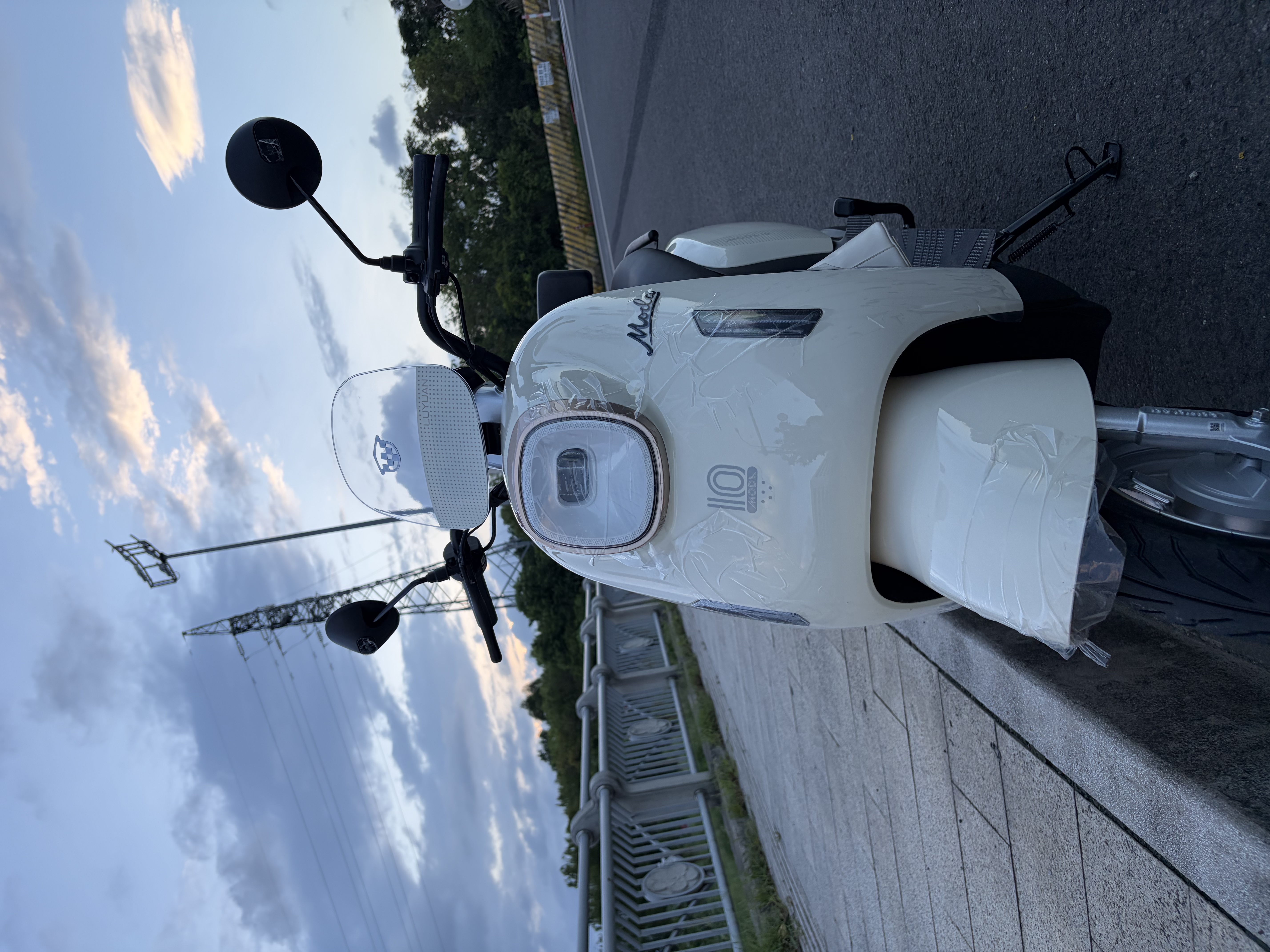 绿源（Luyuan）电动摩托车M7U74公里长续航60V5块铅酸电池大动力1000W电机电瓶车代步通勤女性孩生士奶油白 实拍图