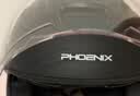 凤凰（Phoenix）新国标A类3C认证电动车摩托车头盔双镜片防雾防风保暖哑黑 男女四季通用电瓶车3/4半盔冬季安全帽 实拍图