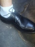 金利来男鞋商务皮鞋男士牛皮透气鞋子工作正装鞋系带特卖圆头 黑色 38（比国码大一码） 实拍图