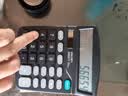 得力（deli）双电源计算器桌面办公计算器财务办公学习用品12位大屏幕数显桌面计算机0677 实拍图