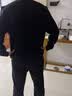 京东京造【加绒暖暖T】运动t恤男长袖卫衣男26秋季新款半拉链 黑色 XL 实拍图