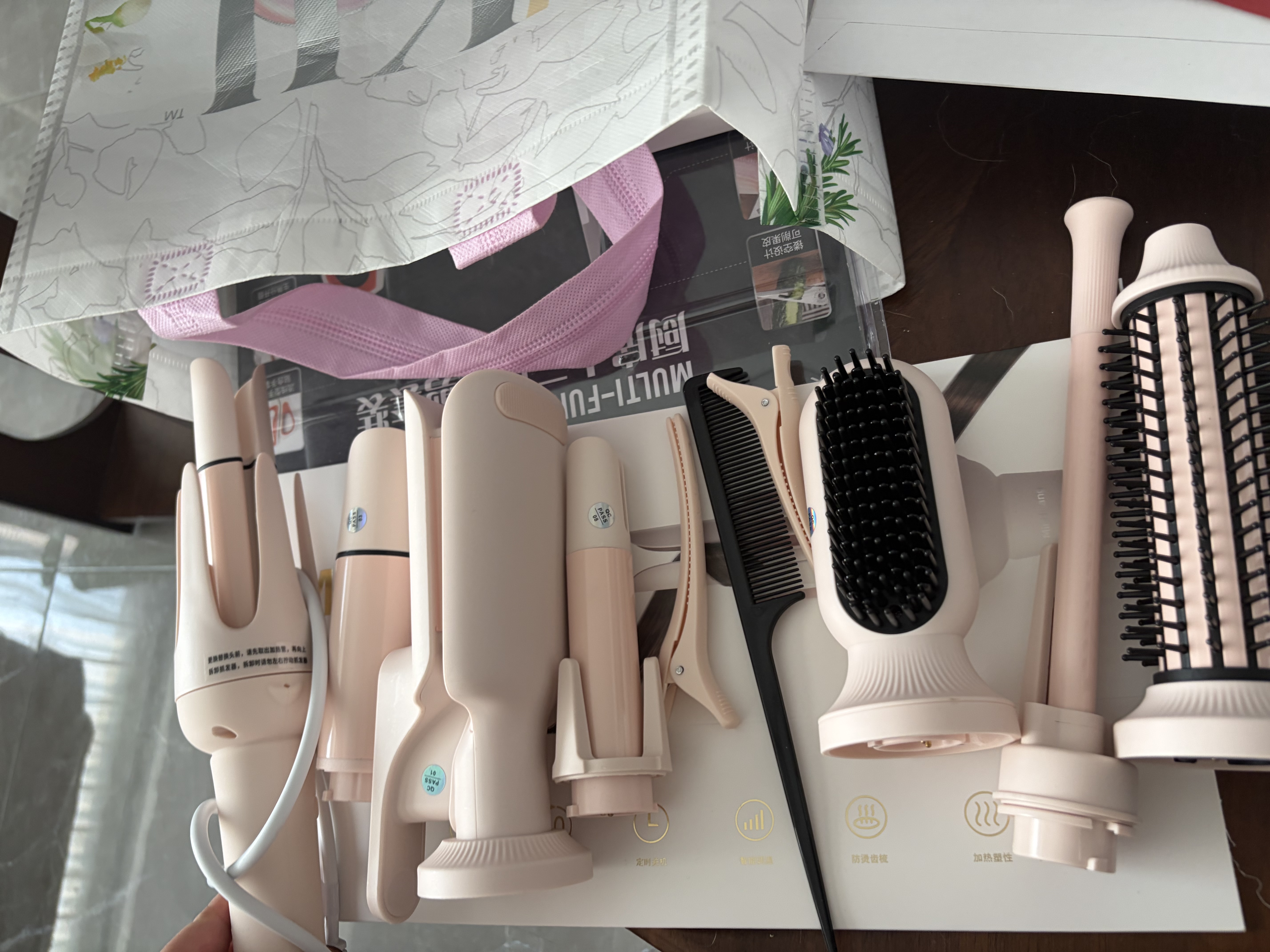 敏煌（MinHuang）【七合一】全自动卷发棒32mm懒人神器直发梳大波浪多三多合一大卷负离子 实拍图