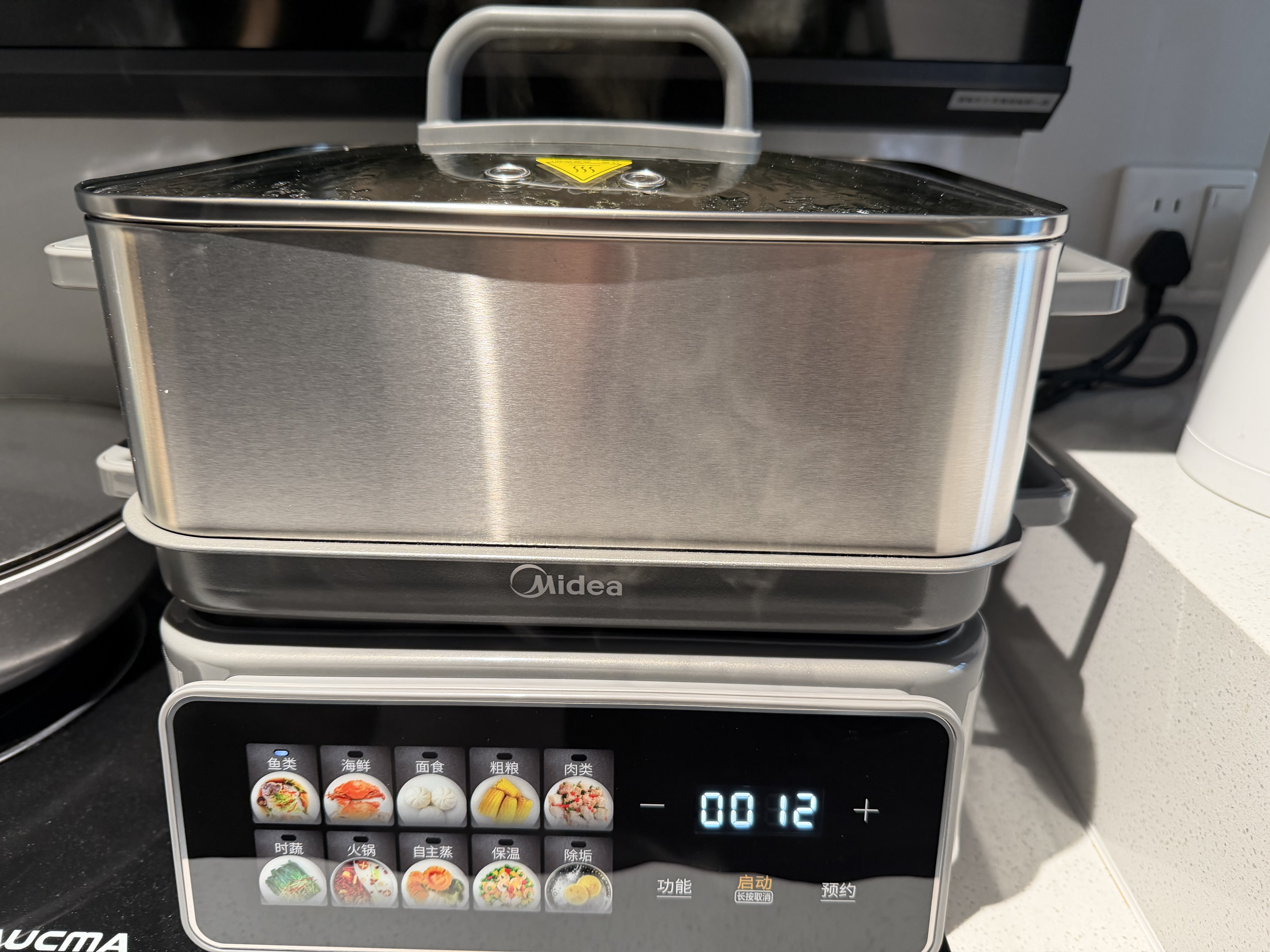 美的（Midea）钛钢蒸魔方底锅可拆电蒸锅蒸炖涮煮一体多功能18.5L三层大容量钛陶电火锅ZGC3023F4Pro 实拍图