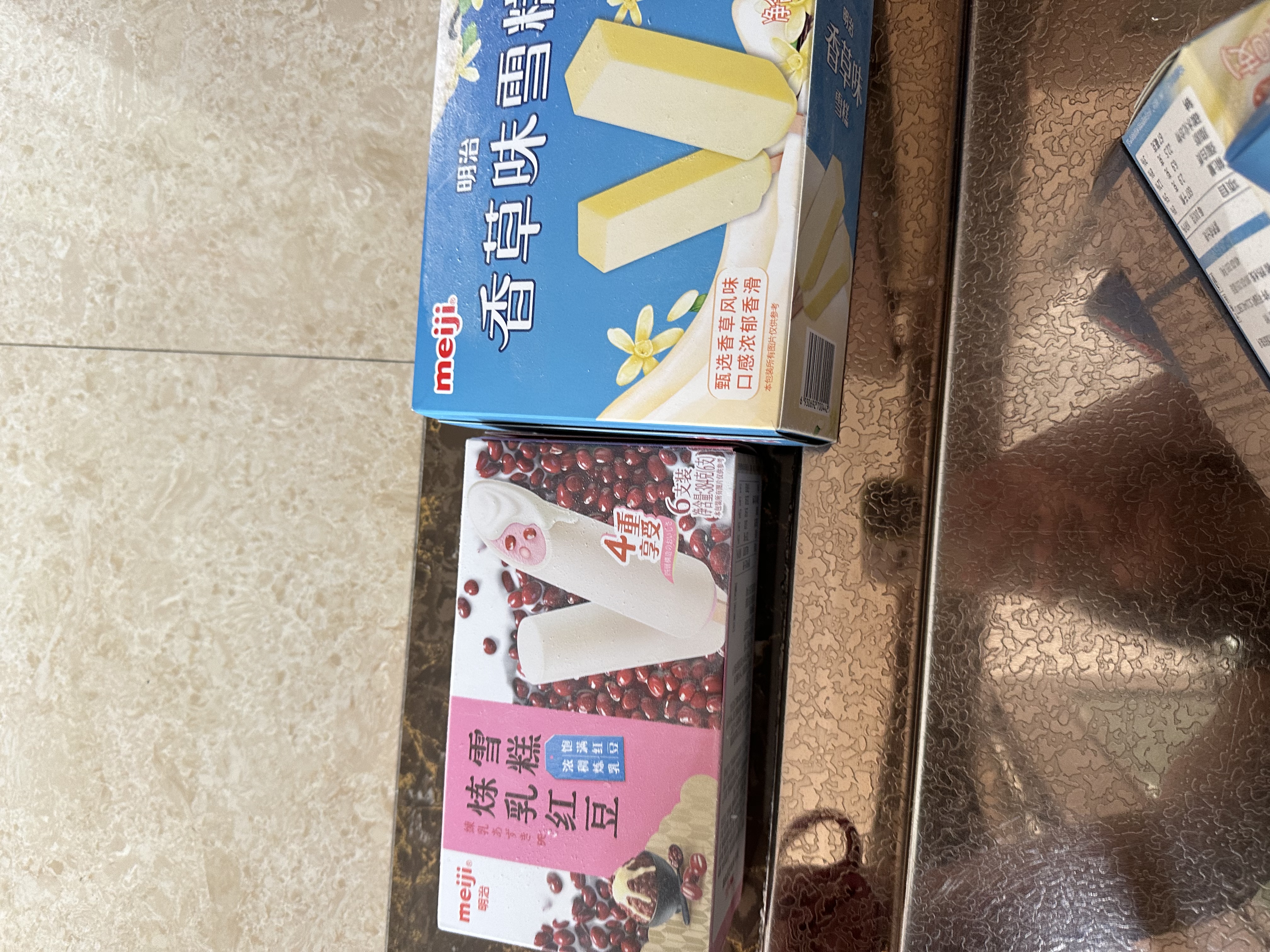明治炼乳红豆雪糕 64g*6支 彩盒装（新旧包装随机发货） 实拍图