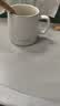 CLITON陶瓷马克杯大容量带勺盖咖啡杯牛奶杯早餐杯办公杯茶杯白色350ml 实拍图