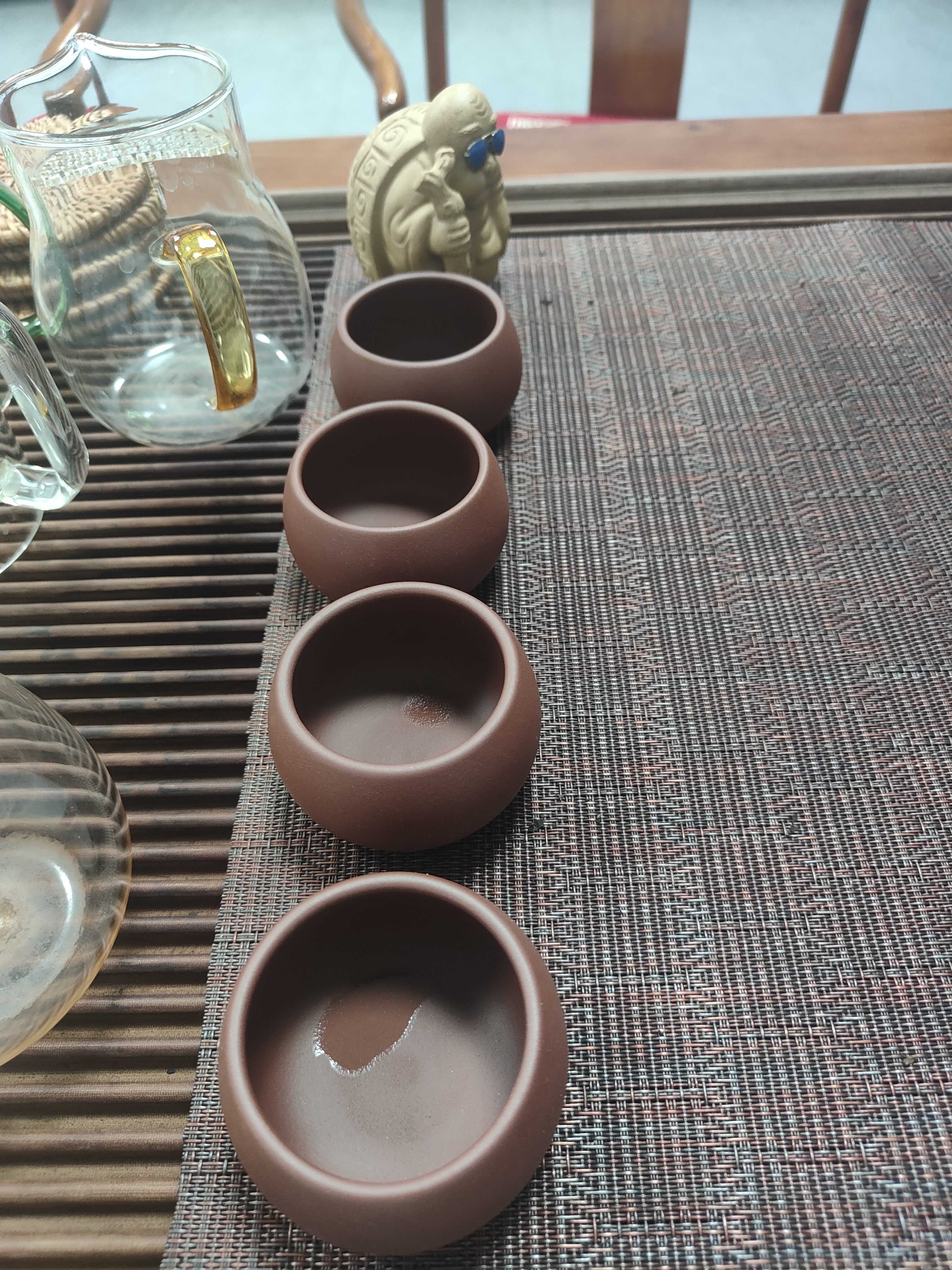 京东京造宜兴紫砂品茗杯【原矿紫泥】煮泡茶具茶杯60ml 4只装 实拍图