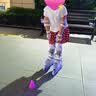 361°儿童轮滑鞋初学者中小学男童女童溜冰鞋闪光轮旱冰鞋套装 紫色S码 实拍图