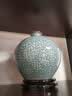 傲世景德镇陶瓷器仿古中式花瓶工艺品客厅摆件艺术品玄关博古架装饰品 仿古裂纹石榴瓶+底座+证书 实拍图