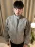 主意范（ZHUYIFAN）美式扎染皮衣棉服外套男款春秋冬季加绒加厚立领防寒机车服夹克潮 5D3074灰色加绒【升级款】 L 110-125斤 实拍图