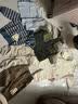 babylove【清仓】宝宝套装秋冬护肚恒温保暖薄夹棉婴儿家居服棉服 翠微绿 80 实拍图