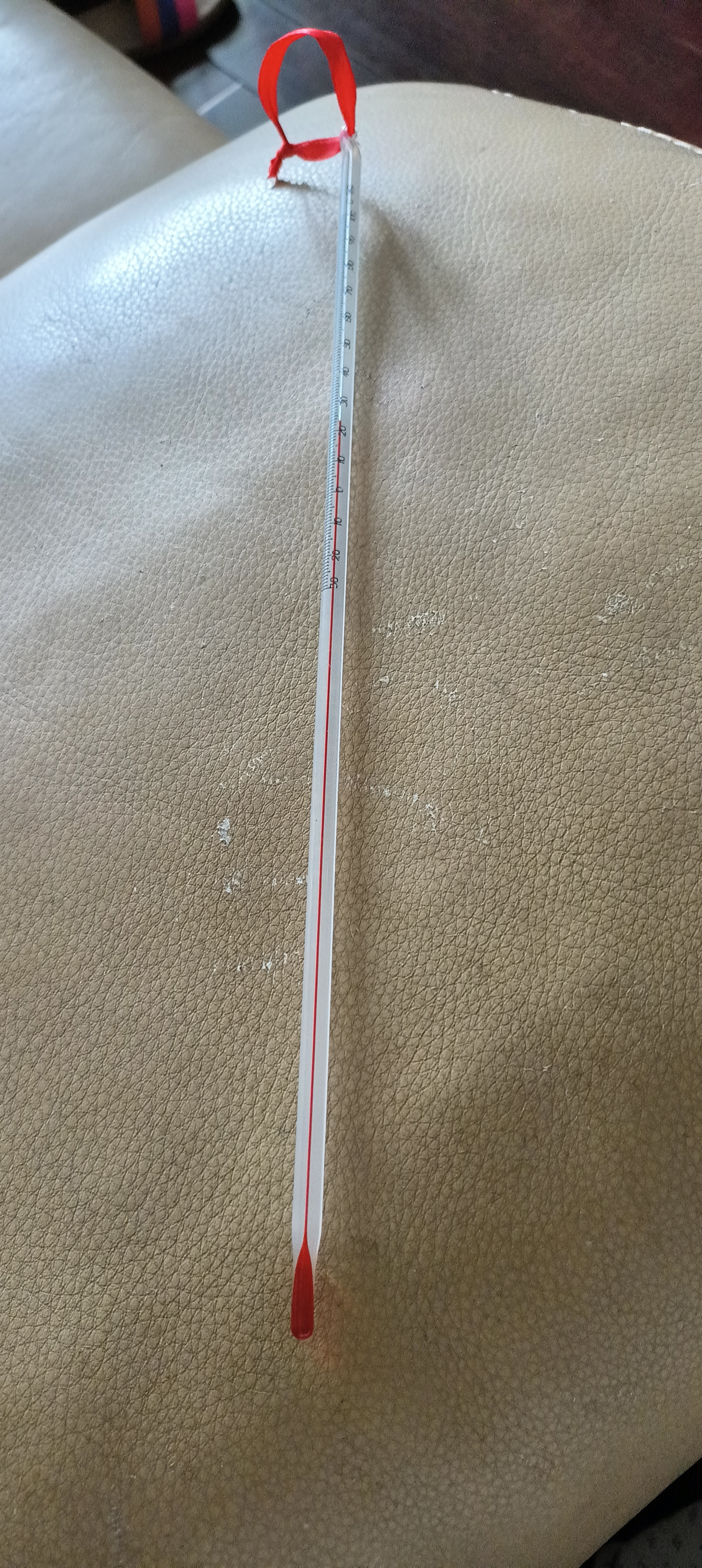 湘玻 红水温度计高精度带刻度玻璃棒式温度表室内水温计实验室工业用 【红水】-30~100℃ 1支 实拍图