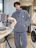 雪中飞珊瑚绒睡衣男士秋冬季2026年新款加绒加厚法兰绒家居服套装可外穿 NSJLY-KS17青瓦灰雪花绒K字标男 【柔软抗静电】 L -170/88A 【建议100-130斤】 实拍图