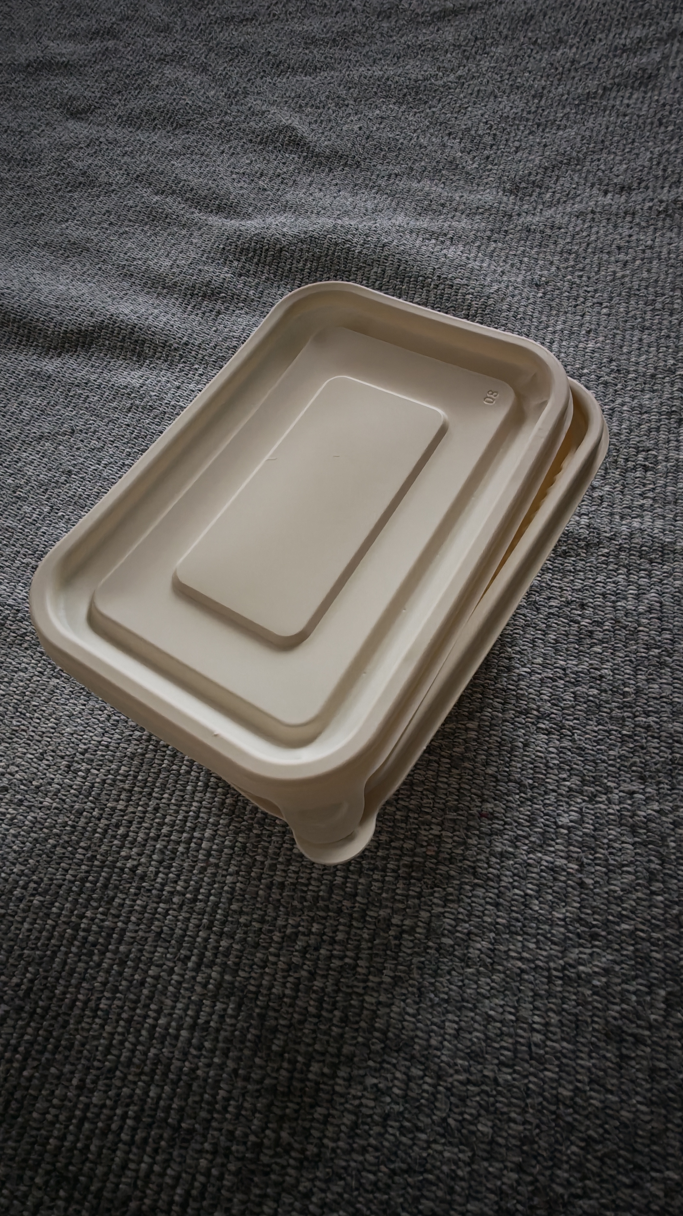 特美居（temeiju）玉米淀粉饭盒一次性餐盒食品级打包盒带盖可微波750型方形*8套 实拍图