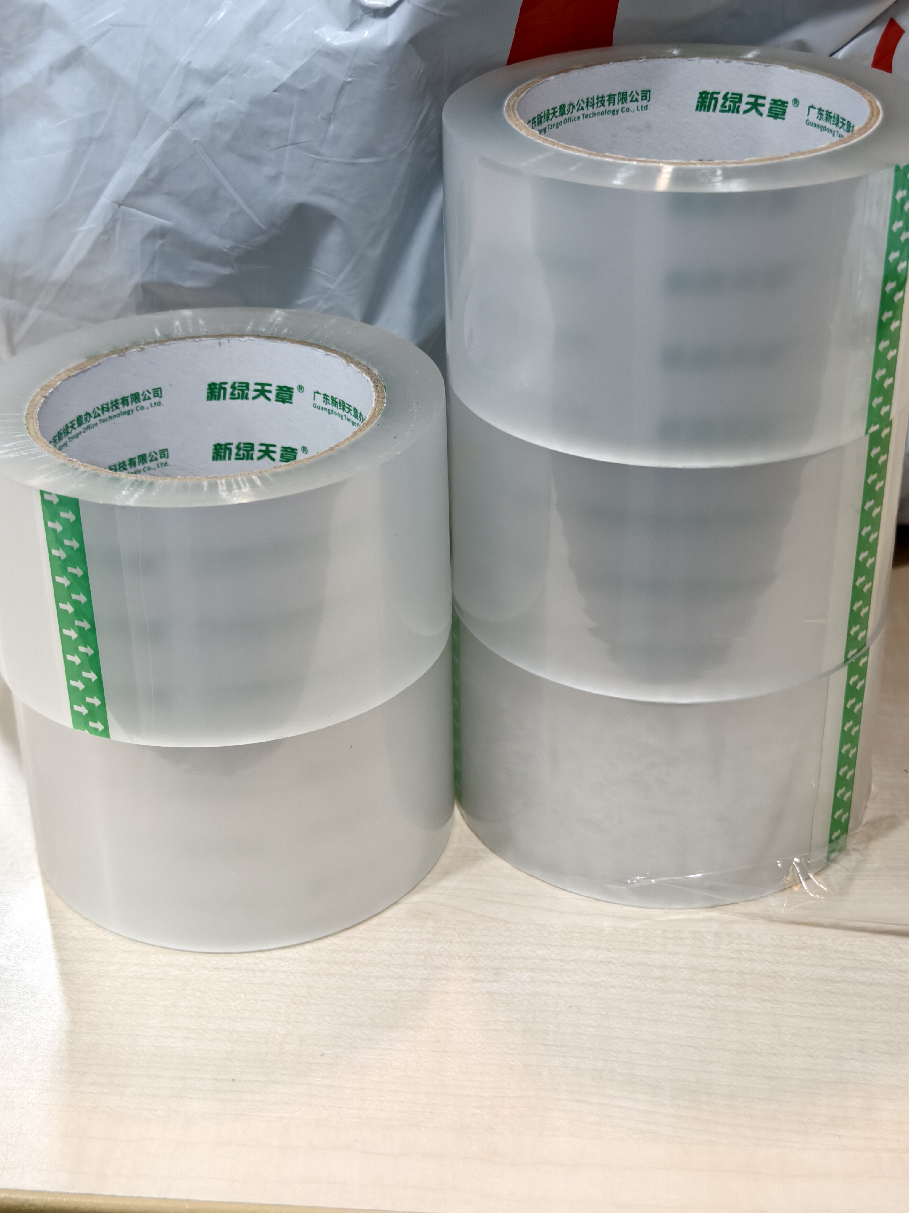 天章 （TANGO）高透明宽胶带60mm*91.4米*5卷装高粘封箱胶带物流仓库打包胶带搬家工厂胶布办公文具用品防风胶带 实拍图