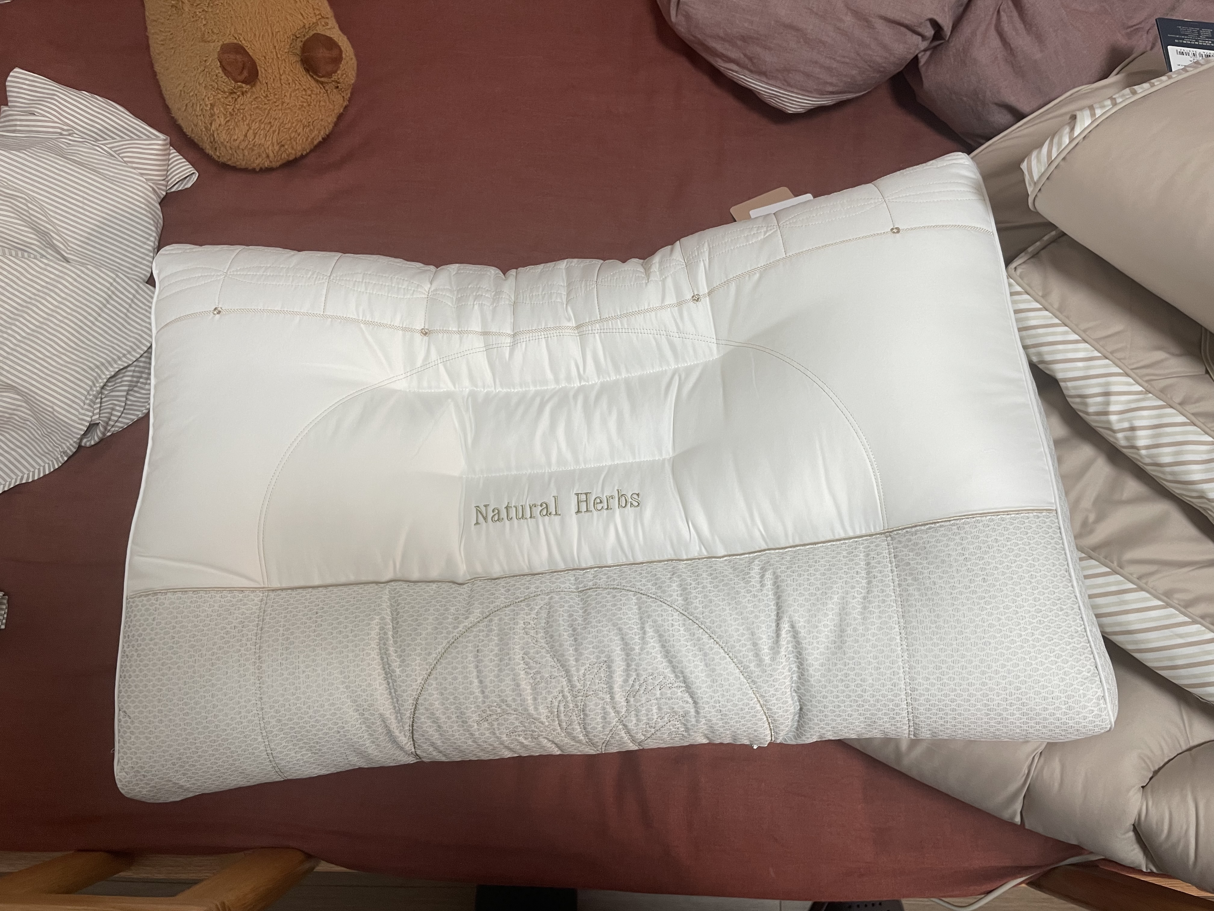 水星家纺枕头颈椎枕护颈助睡眠可机洗A类荞麦决明子成人枕芯单只48×74cm 实拍图